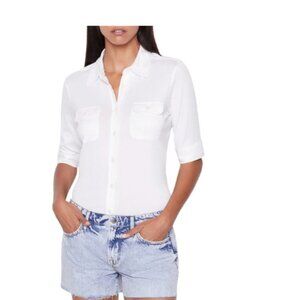 FRAME Seventies Knit Button Shirt Size SM